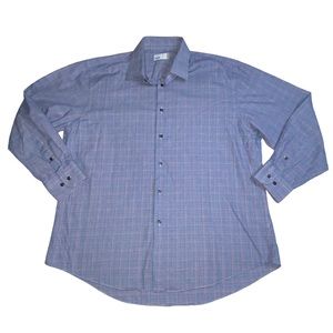 Nordstrom Rack Traditional Fit Red White Blue Button Down Shirt- 16.5 32/33